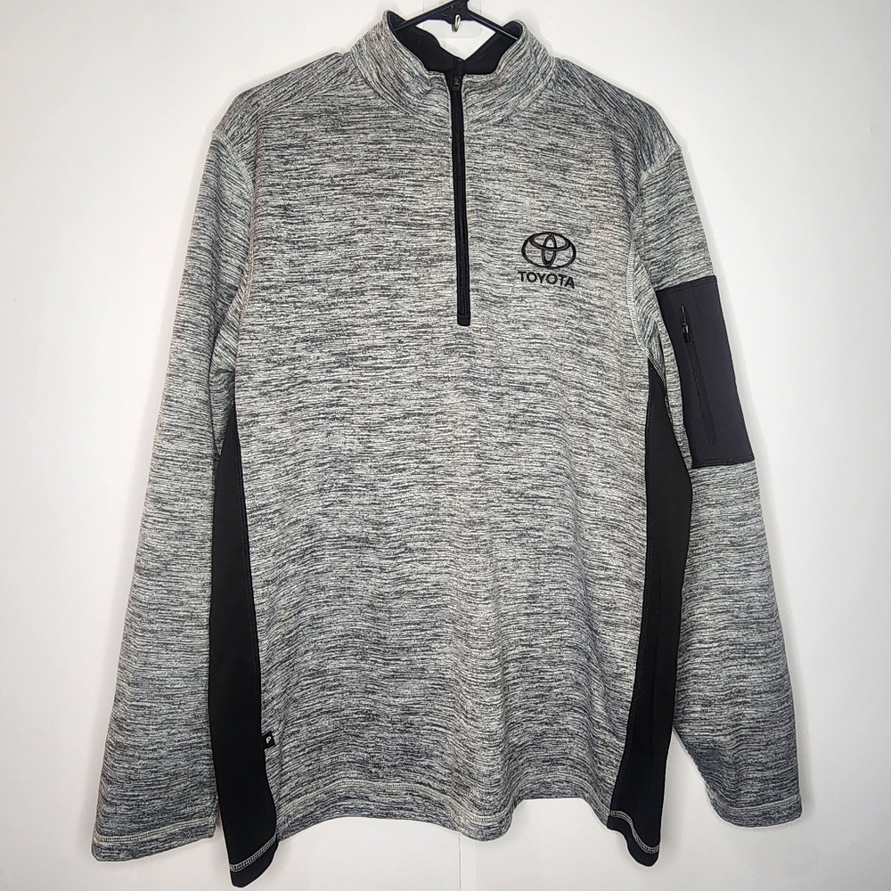 Pennant Sportswear Grey Half Zip Pullover Jacket w/pocket in Sleeve, Men XL